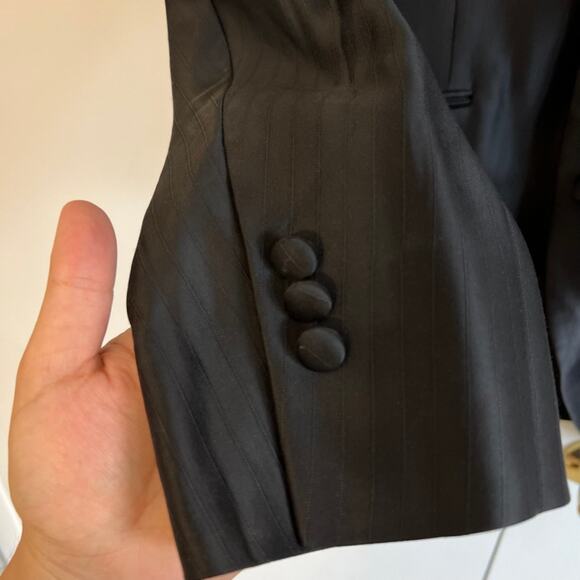 Protocolo Men's 3-Piece Tuxedo Black Suit - Picture 4 of 16